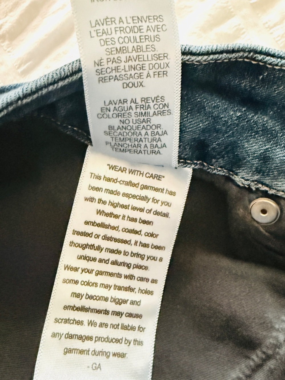 Good American Good Legs Crop Jeans Size 6/28 Blue Denim Mid Rise Skinny - Picture 11 of 12